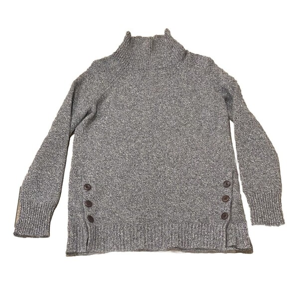 Garnet Hill 100% Cashmere Pullover Sweater Gray Mock/Turtleneck Womens Size XS - Picture 1 of 10